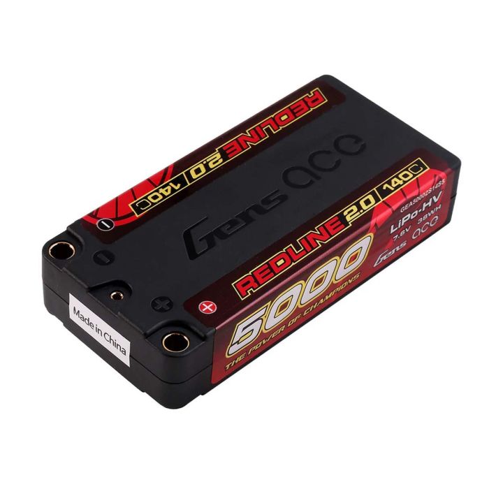 Gens Ace Redline 2.0 Shorty Lipo Battery 2S HV 7.6V-140C-5000