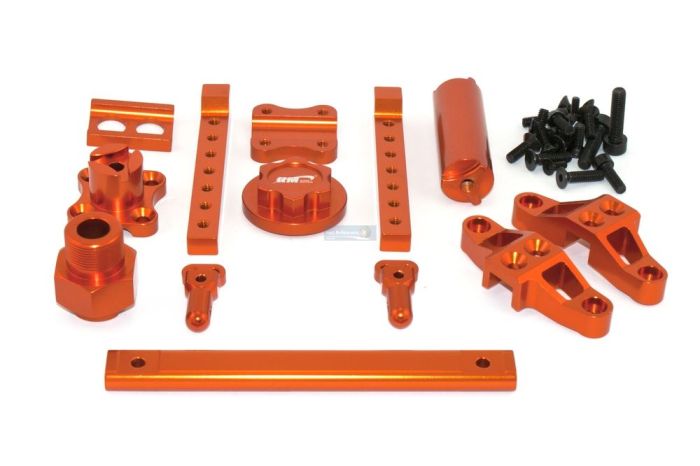 Alloy Spare Wheel Carrier Set, Baja 5T/T1000 - Orange