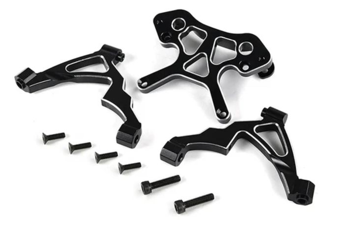 Rovan Baja CNC Alloy Front Shock Mount & Shock Towers Black