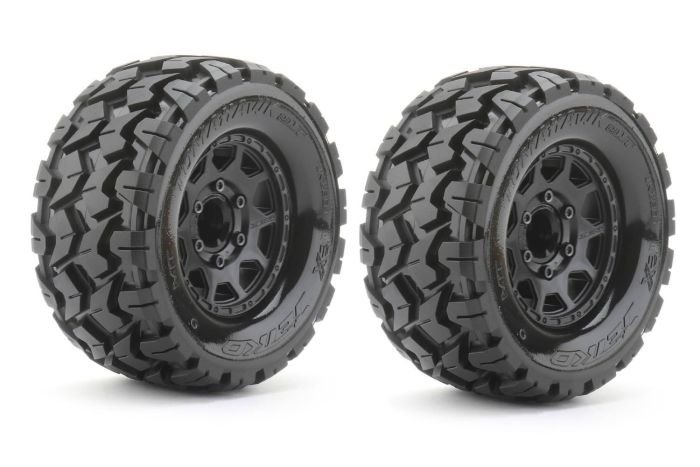 Jetko EX Tyre MT Tomahawk Black Wheel 2.8 Hex 12,14,17mm (2pcs)