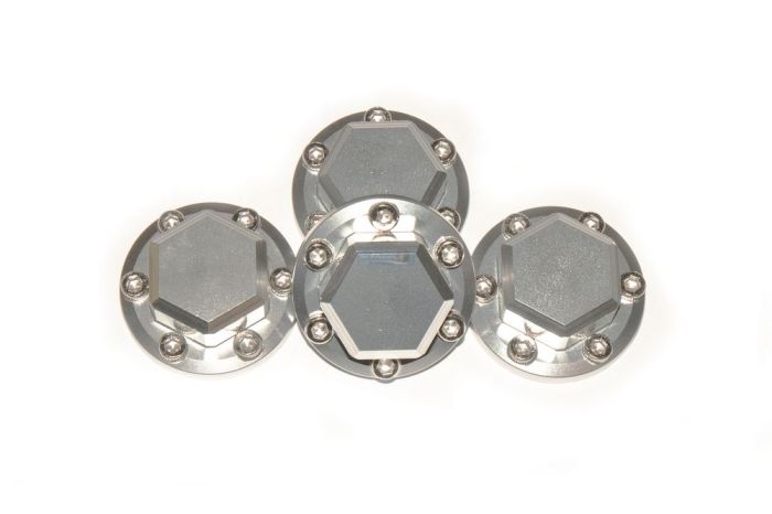 KM Alloy Enclosed Wheel/Hub Nut 2 Silver (4Pcs)