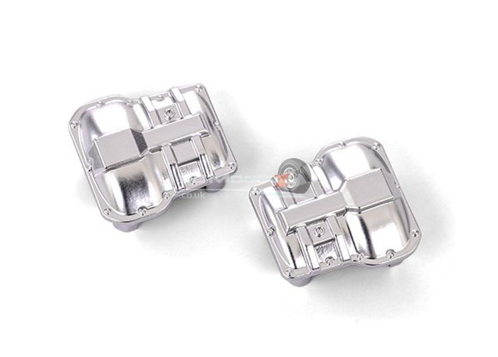 Traxxas Differential cover, front or rear (statin chrome) (2)