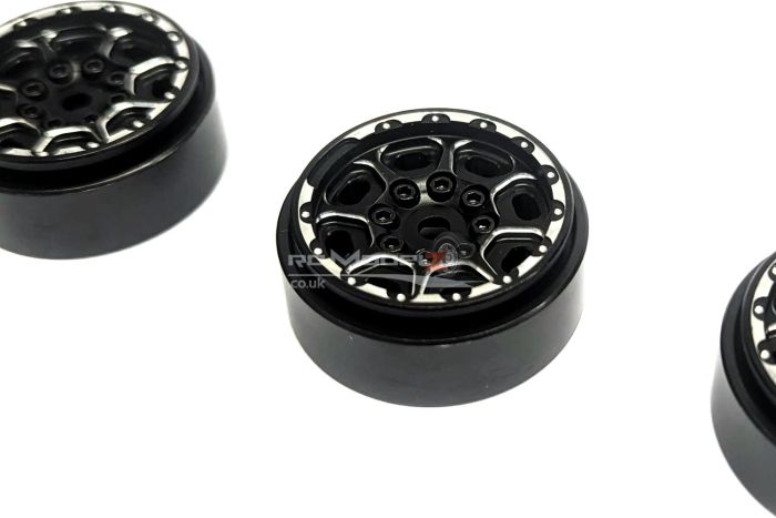 HDT CNC Beadlock Wheels for TRX4M 31X13mm Brass Ring, Alu. F&R Covers
