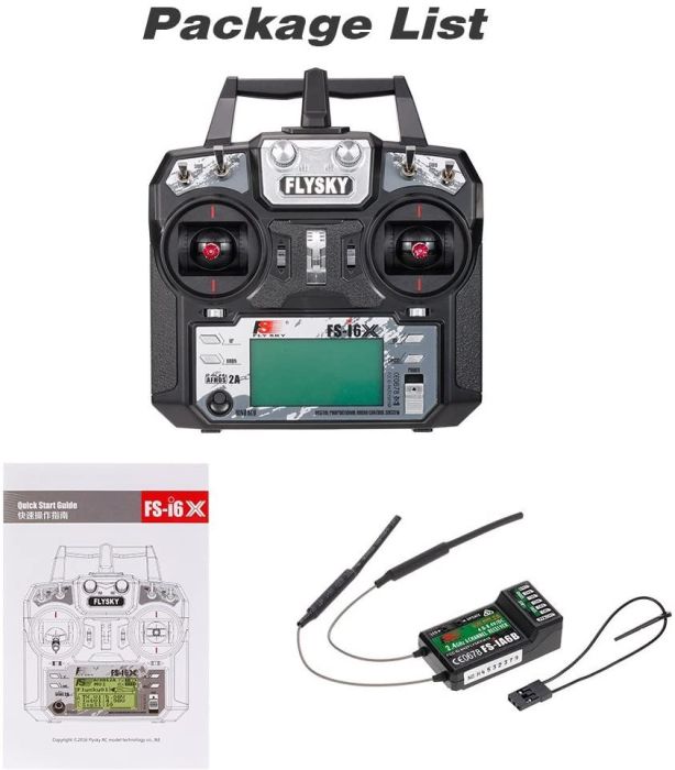 Flysky FS-i6X 10CH 2.4GHz AFHDS RC Transmitter w/ FS-iA6B Receiver Mode 2