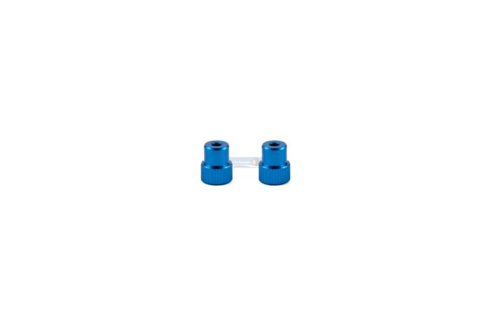 KM Threaded Stop Collars - Pair - Blue