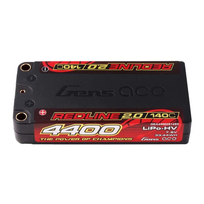 Gens Ace Redline 2.0 Shorty Lipo Battery 2S HV 7.6V-140C-4400