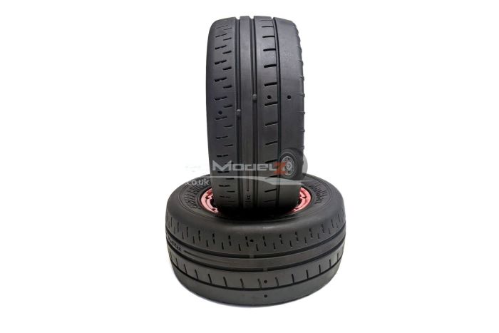 MadMax Street Sweeper On-Road Wheel & Tyre Pair Red