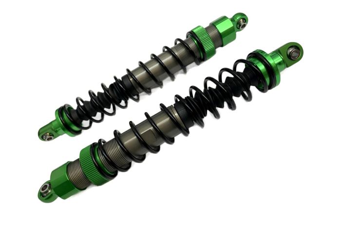 CNC 8mm Front Suspension Shock Pair - Green