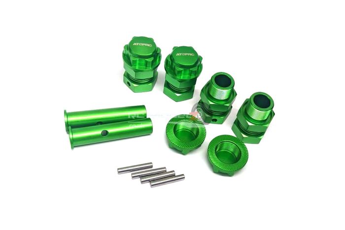 ATOP Baja Alloy Axle Extenders & Nuts - Green