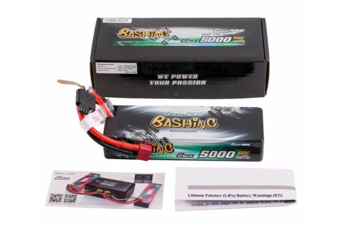 Gens Ace Bashing LiPo 2S 7.4V-5000-60C - Deans