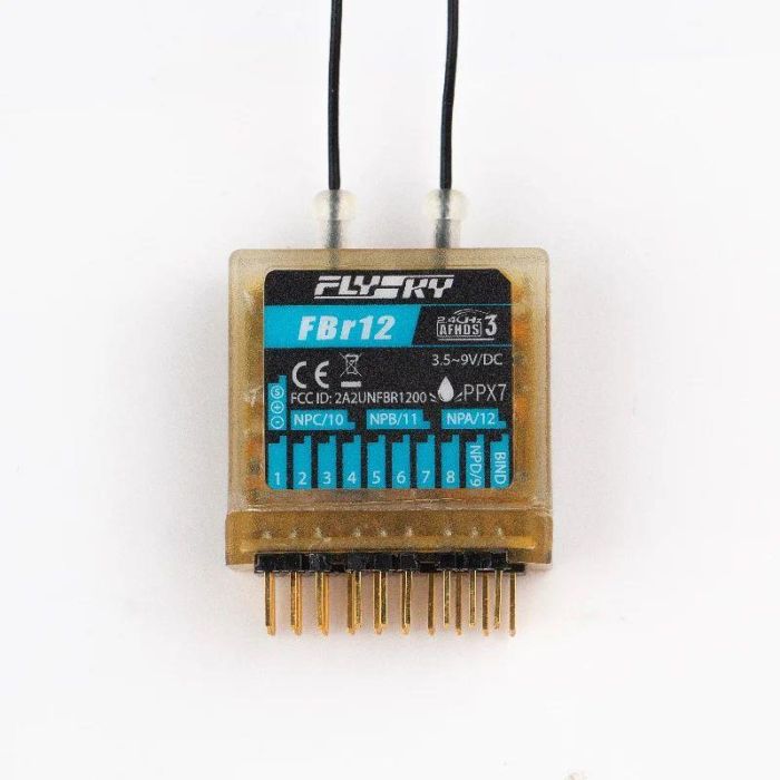 FlySky FBr12 12-Channel PPX7 AFHDS3 Waterproof Receiver
