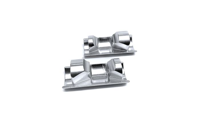 Madmax Lower Baja Shock Mount Skid Pair - Silver