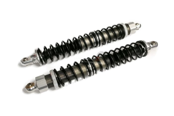 CNC 8mm Rear Suspension Shock Pair - Silver