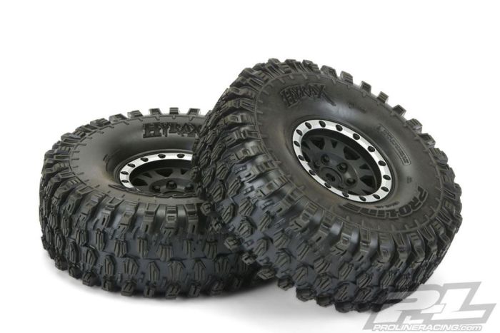 Proline Hyrax 1.9" G8 Tyres On Impulse BLK/Silv B/Lock Wheels