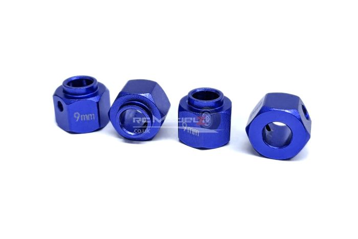 MadMax Traxxas TRX-4 Wheel Hub Extenders +4mm - Blue