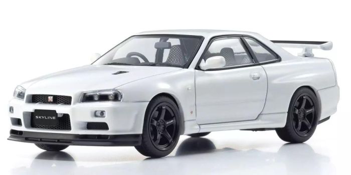 Kyosho 1:43 Nissan Skyline R34 GT-R V-Spec II White Pearl