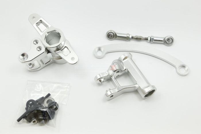 ATOP RC Alloy Steering Arms & Servo Saver Set - Silver
