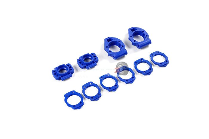 Baja Buggy Rear Plastic Hub Bearing Carrier Set Blue