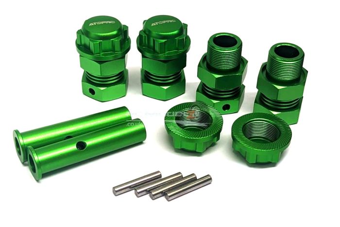 ATOP Baja Alloy Axle Extenders & Nuts - Green
