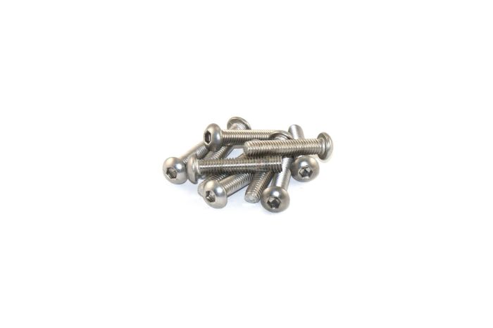 Button Head Screws M6x30mm Stainless - 10pcs