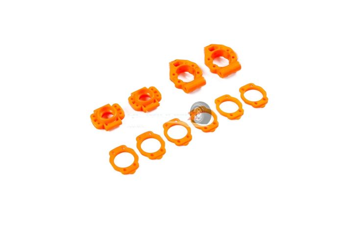 Baja Buggy Rear Plastic Hub Bearing Carrier Set Orange