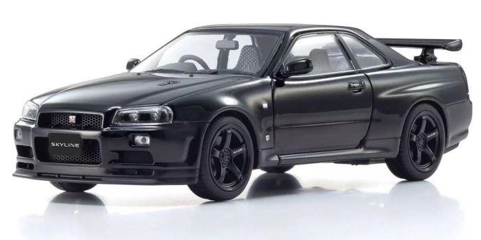 Kyosho 1:43 Nissan Skyline R34 GT-R V-Spec II Black Pearl