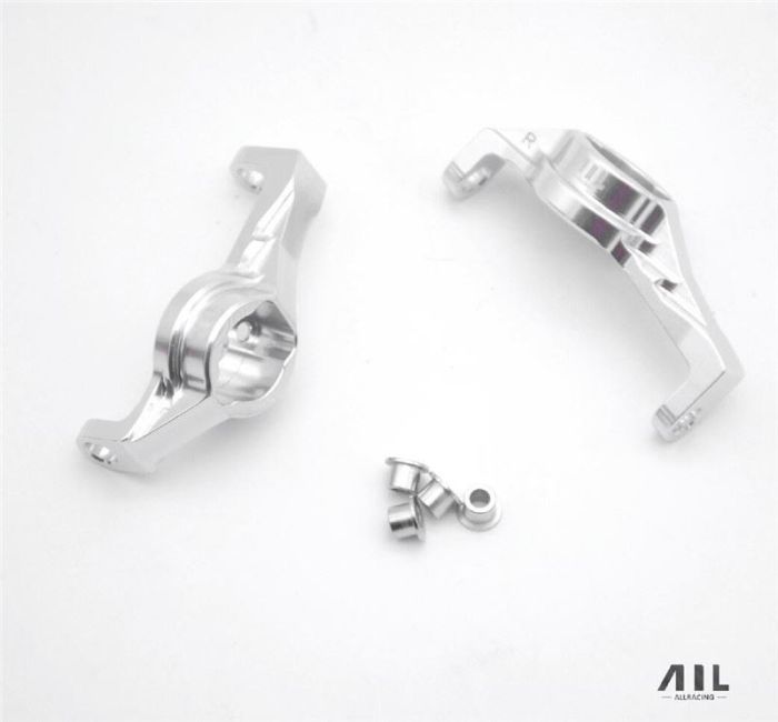 All Racing Traxxas TRX4 Alloy Portal Drive Caster Blocks - Silver