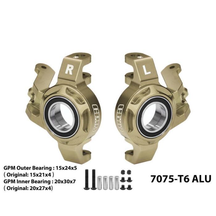 GPM 7075 Alloy Steering Knuckle (L/ Bearings) For YK7081 TB8 / YK8081 DF8 Titanium