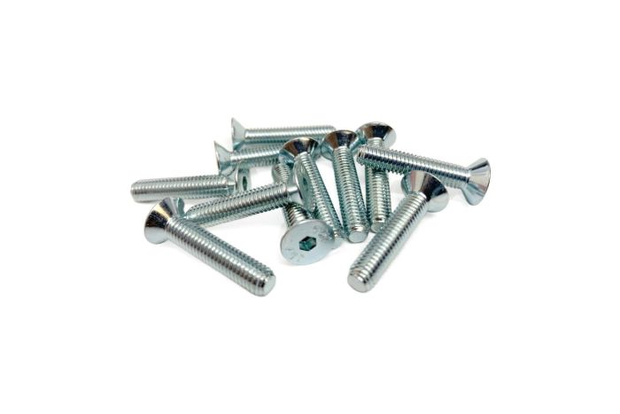 M5X25 Flat Head Screws x 10 - Zinc