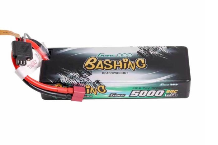 Gens Ace Bashing LiPo 2S 7.4V-5000-60C - Deans