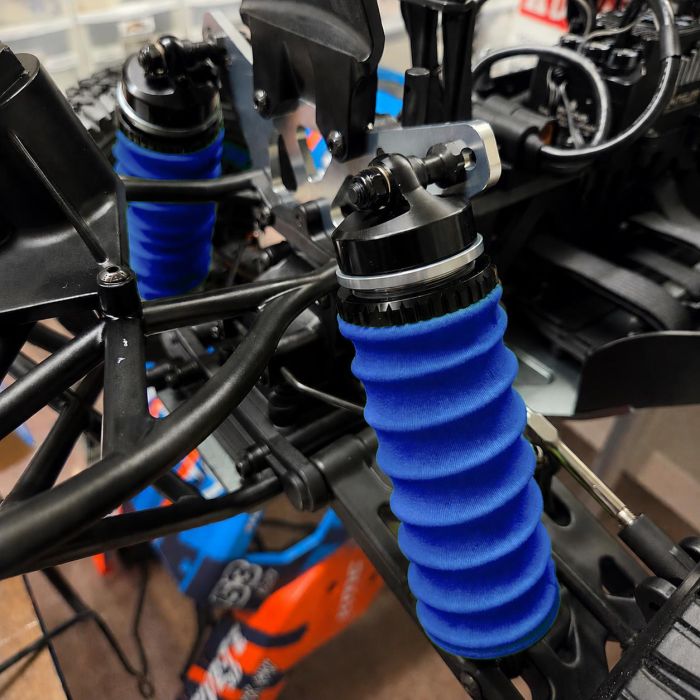 FullForce RC Blue Shock Boots (4) – Fits Losi 5IVE‑TE 3.0
