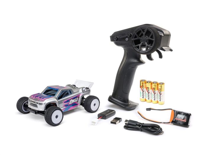 Losi 1/28 Micro-T 2WD Stadium Truck RTR Silver