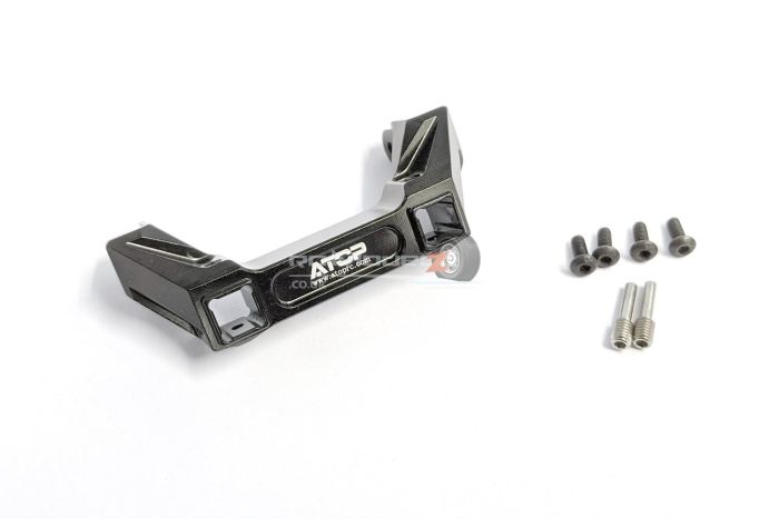 Atop RC Traxxas TRX4 Alloy Rear Bumper Mount - Black