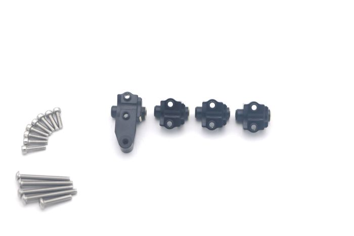 Atop RC Traxxas TRX-4 Brass Axle Mount Set (Complete) Black
