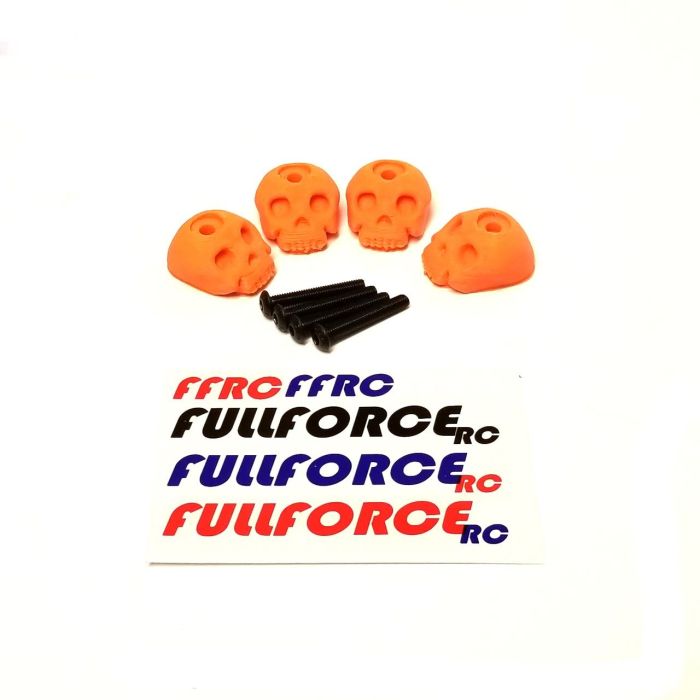 FullForce RC TRAXXAS MAXX 3D Printed Body Washers Skull Orange