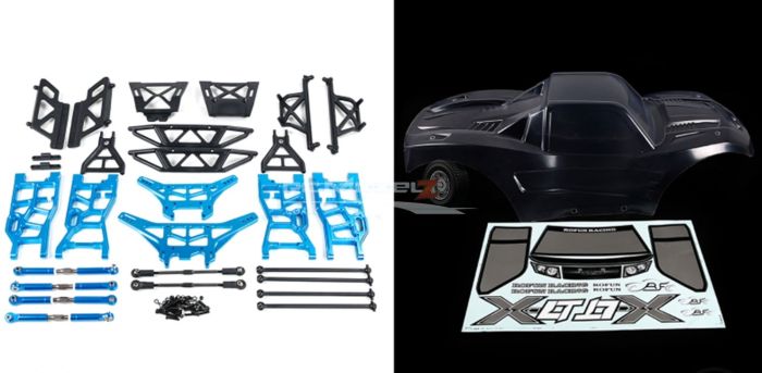 Rovan LT to X-LT Monster Truck Blue for Rovan LT, 30DNT, Losi 5ive-T