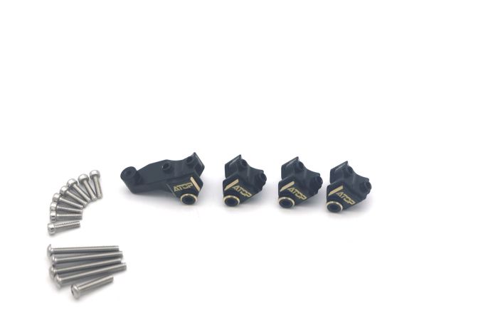 Atop RC Traxxas TRX-4 Brass Axle Mount Set (Complete) Black
