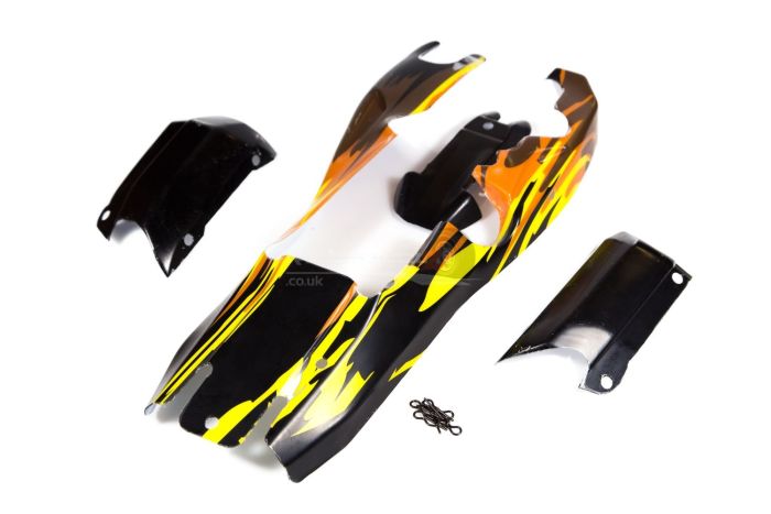 Rovan Baja Bodyshell - Black/Orange/Brown