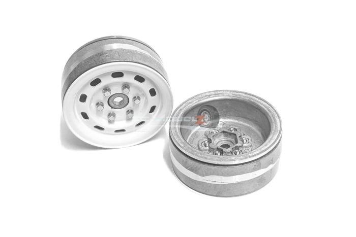 GMADE 1.9 SR02 Beadlock Wheels White (2)