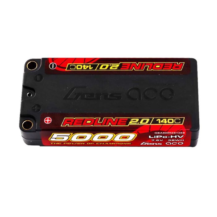 Gens Ace Redline 2.0 Shorty Lipo Battery 2S HV 7.6V-140C-5000