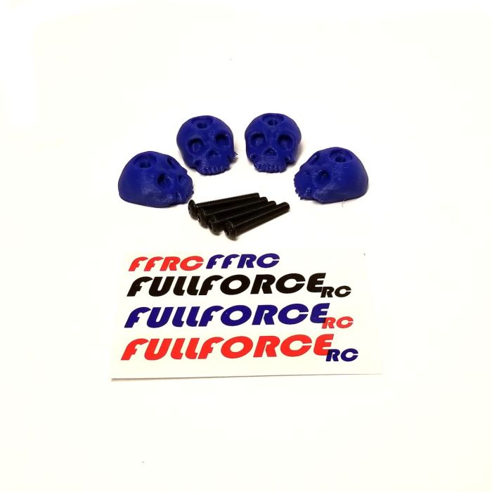 FullForce RC TRAXXAS MAXX 3D Printed Body Washers Skull Blue