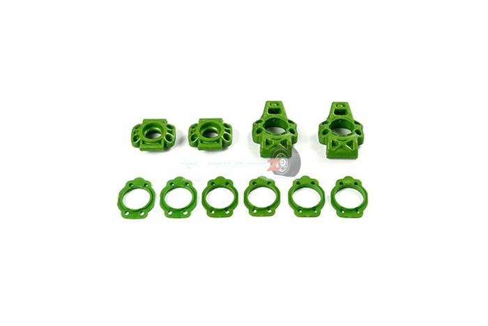 Baja Buggy Rear Plastic Hub Bearing Carrier Set Green