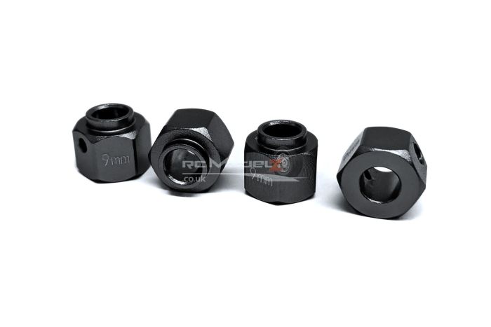 MadMax Traxxas TRX-4 Wheel Hub Extenders +4mm - Black