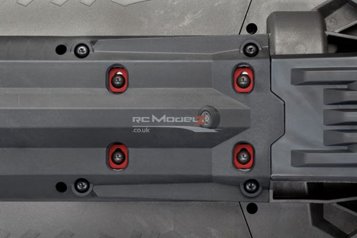 Traxxas X-Maxx Motor Mount Washers Aluminum Red