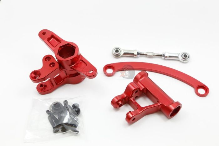 ATOP RC Alloy Steering Arms & Servo Saver Set - Red