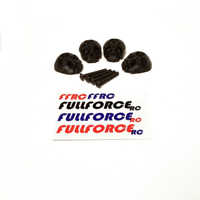 FullForce RC TRAXXAS MAXX 3D Printed Body Washers Skull Black