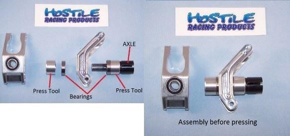 Hostile Bearing Press Tool for "Big Bearing" Hostile One-Piece Hubs