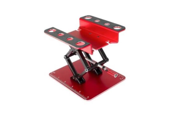HDT Alloy Adjustable RC Car Stand (60–140mm) - Red