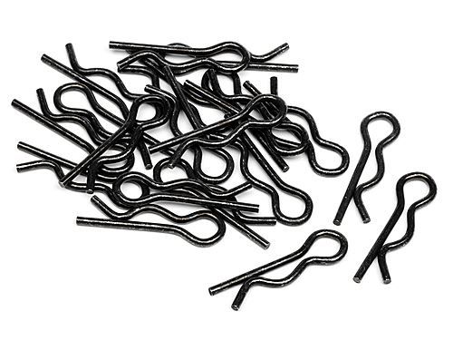HPI 75106 - BODY CLIPS (6MM/BLACK/20PCS)