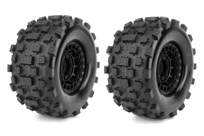 Jetko EX Tyre XMT Wasteland Belted Black Wheel 24mm Xmaxx & Kraton (2pcs)